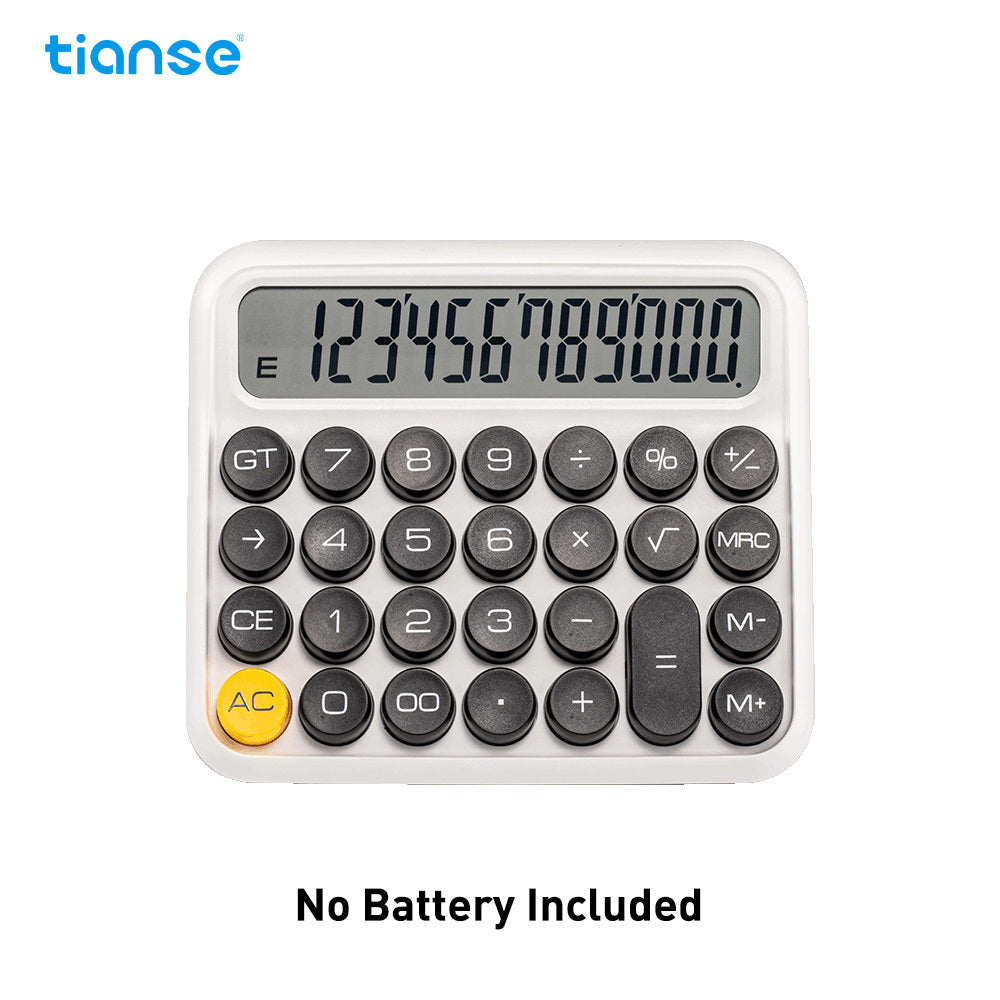 12 Digit TIANSE Desktop Calculator - Large LCD Display, Sensitive Buttons, Removable Key Caps - Perfect for Home, Office, and School!