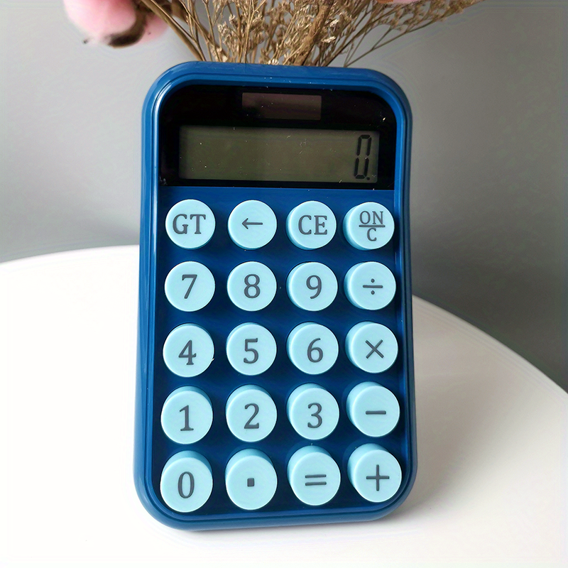 Cute Mini Solar Calculator with Special Mechanical Buttons - Perfect for Office Personality and High Beauty!