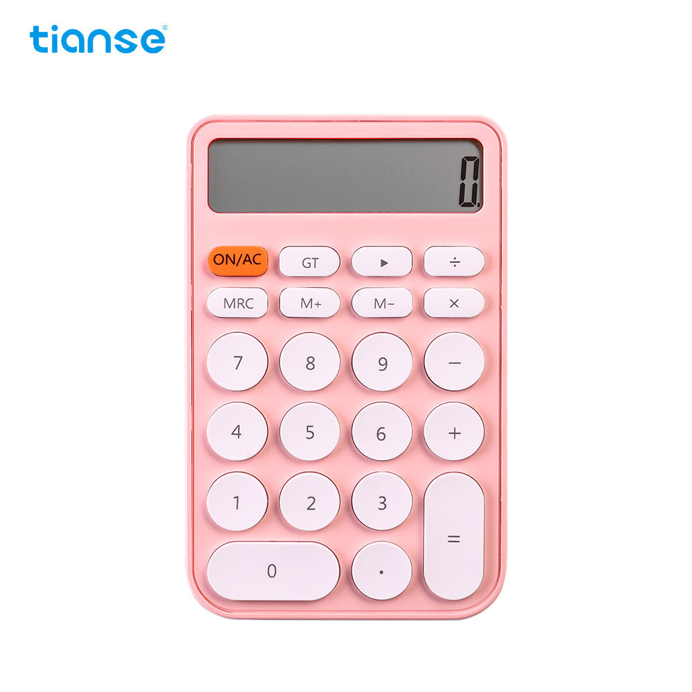 12-Digit LCD Candy Color Calculator - Portable, Cute & Functional for Office, School & Home Use