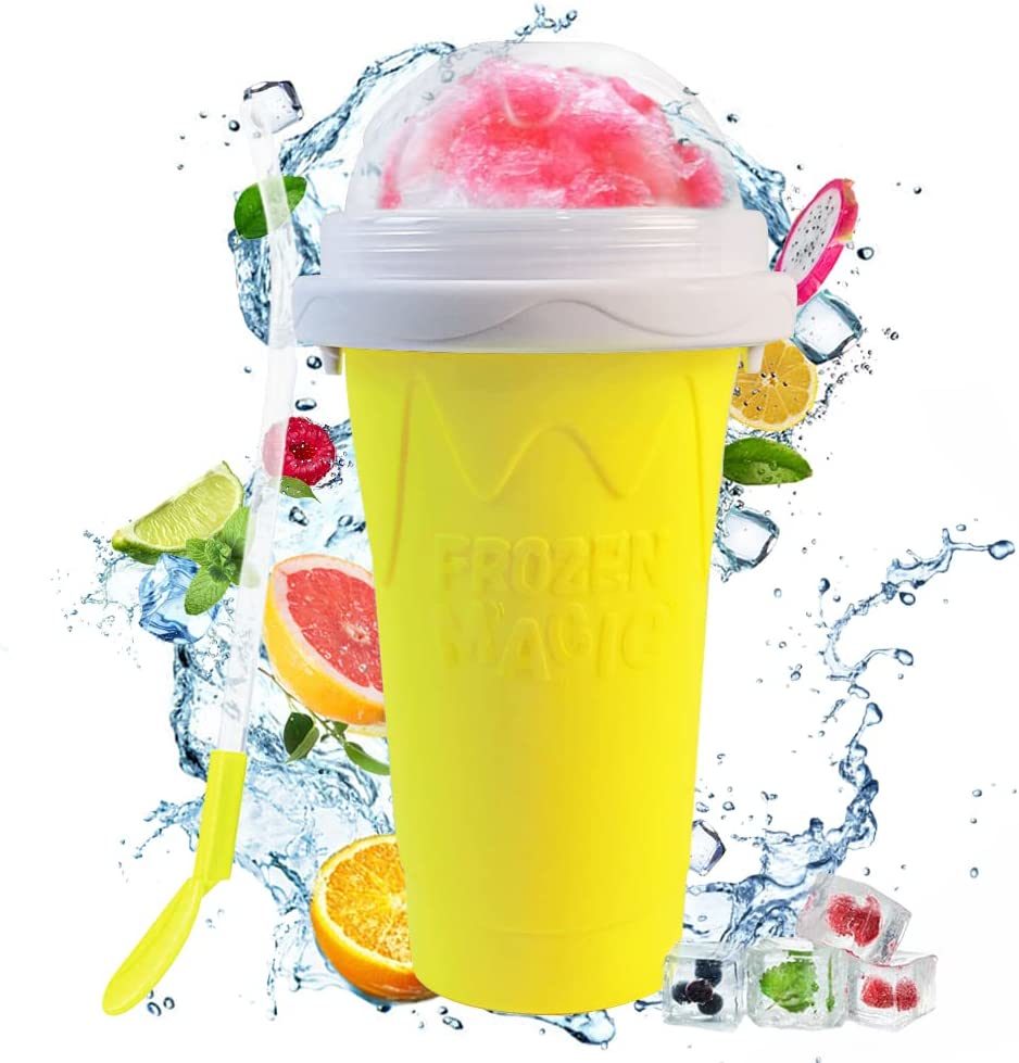 Summer Squeeze Homemade Juice Water Bottle Quick-Frozen Smoothie Sand Cup Pinch Fast Cooling Magic Ice Cream Slushy Maker