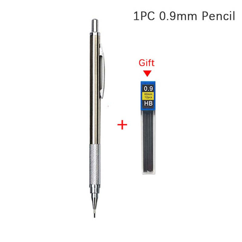 0.3/0.5/0.7/0.9/1.3/2.0mm Mechanical Pencil Set Full Metal Art Drawing Painting Automatic Pencil With Leads,Office School Supply