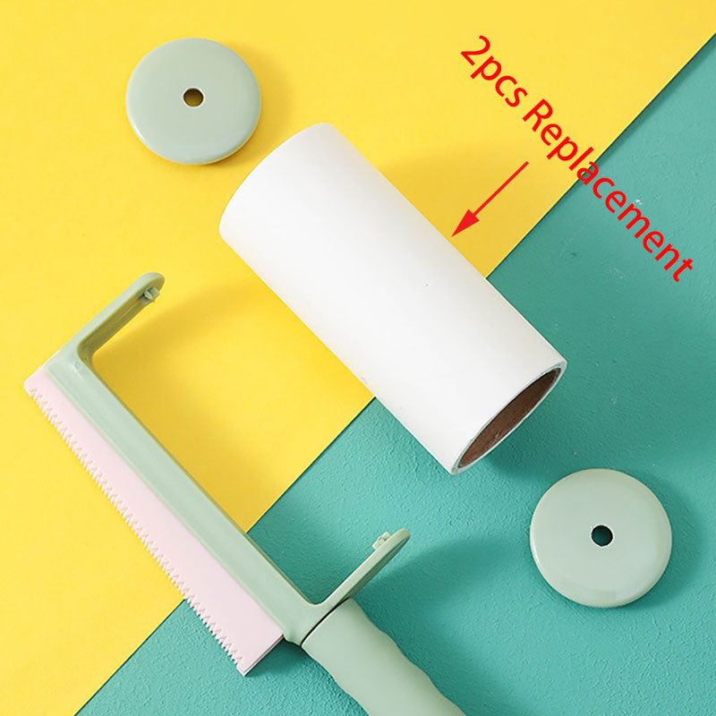 1pc Home Essential Roller Sticky Lint Remover Lint Remover Clothes Lint Remover Portable Sticky Lint Roller Two-in-one Scraper