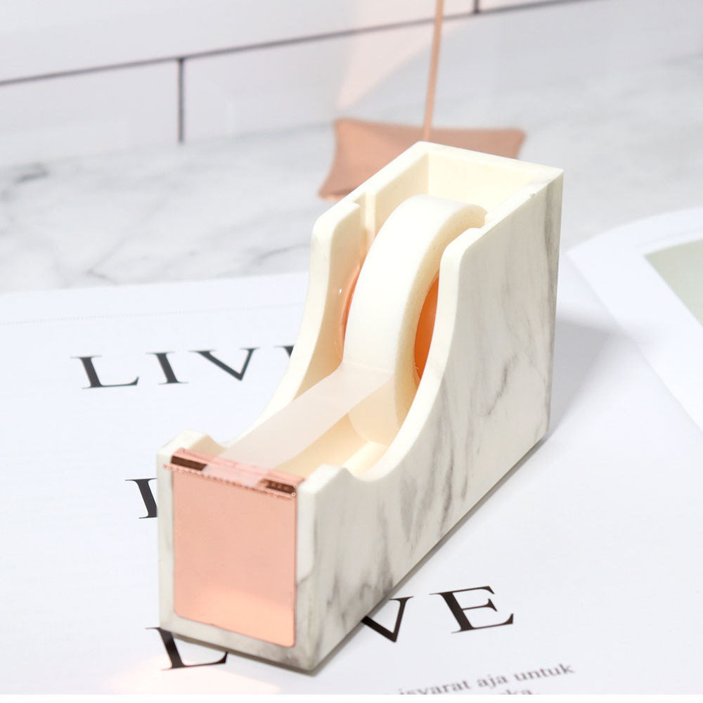 Add a Touch of Elegance to Your Desk with this 1-inch Rose Gold Tape Dispenser