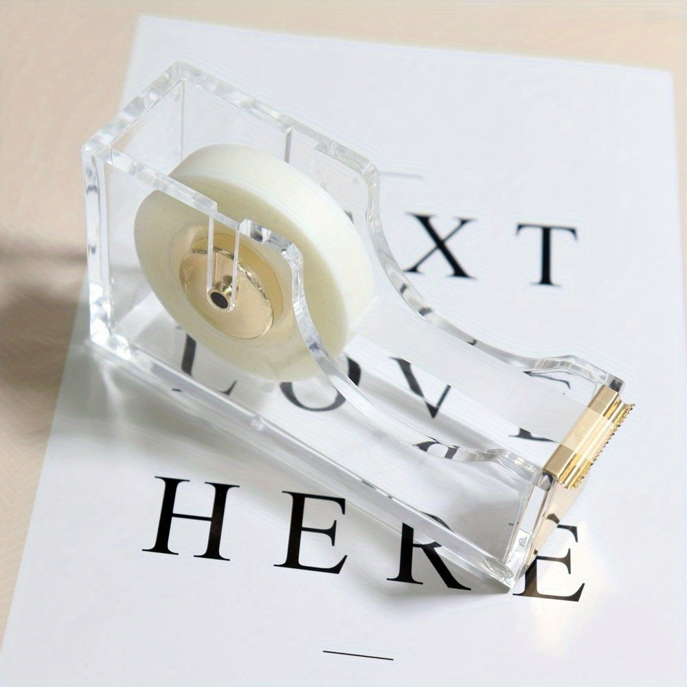 Elevate Your Office Decor with this Exquisite Transparent Acrylic Tape Holder!