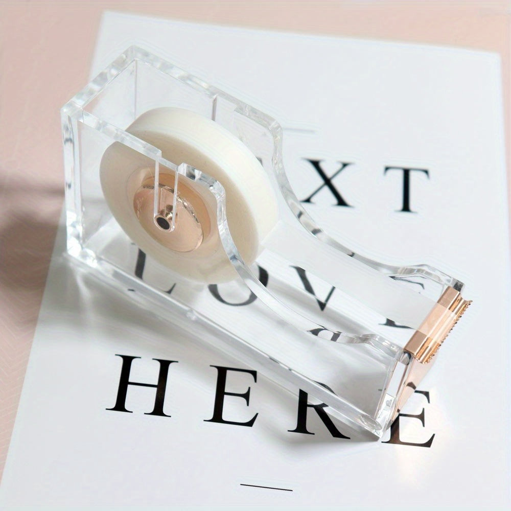 Elevate Your Office Decor with this Exquisite Transparent Acrylic Tape Holder!