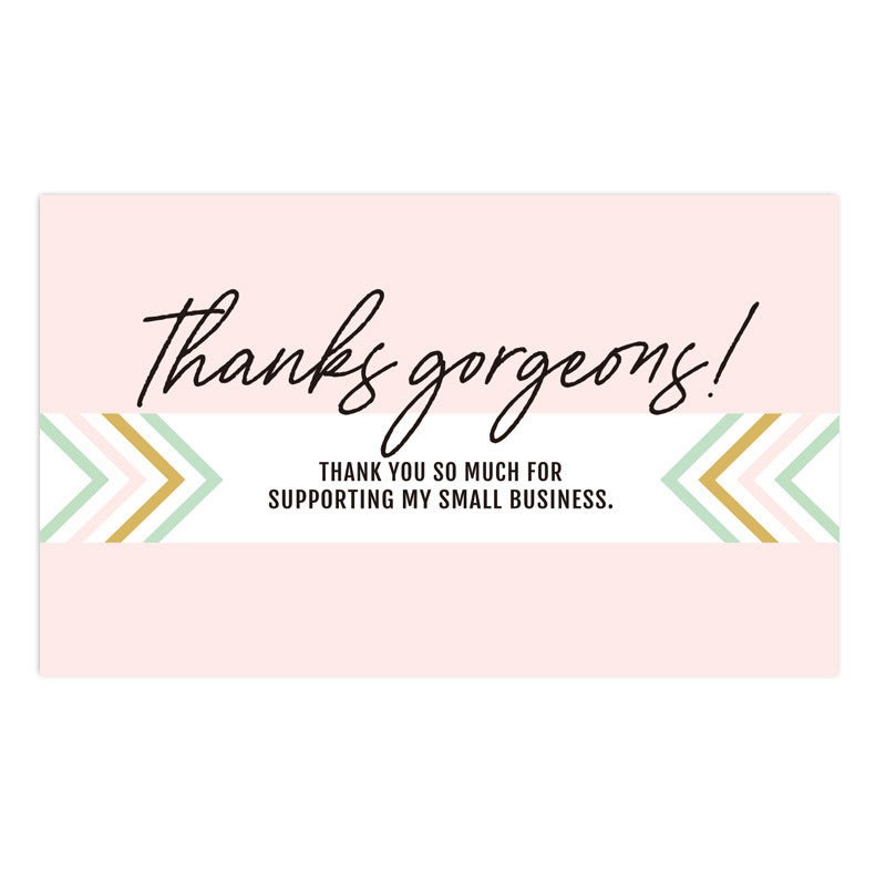 30pcs Thank You For Supporting My Small Business Cards, - 3.5''x2.1'' - Greeting Blank Cards, Recommended For Online Retailers, Small Business Owners And Local Stores