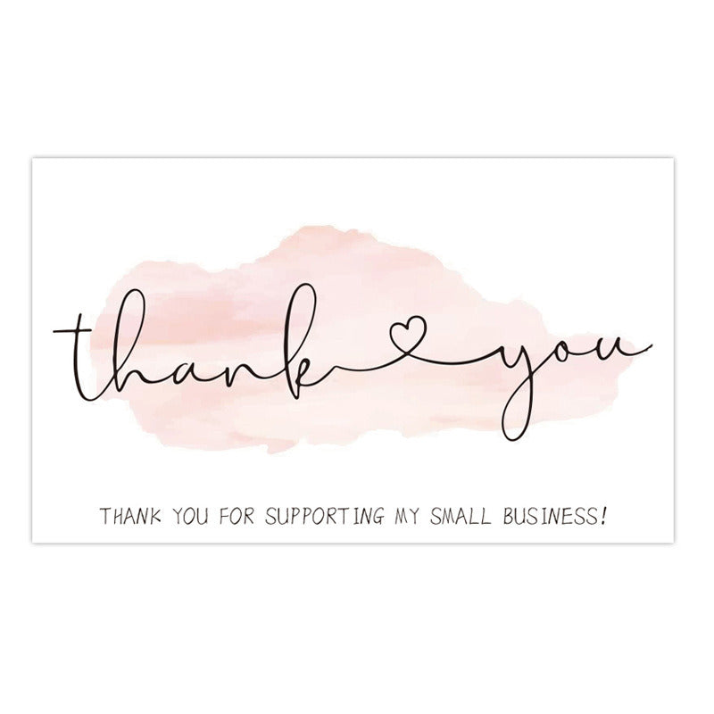 30pcs Thank You For Supporting My Small Business Cards, - 3.5''x2.1'' - Greeting Blank Cards, Recommended For Online Retailers, Small Business Owners And Local Stores