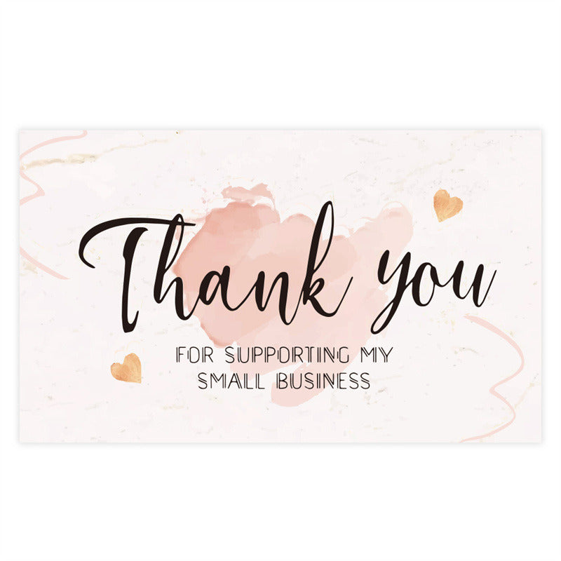 30pcs Thank You For Supporting My Small Business Cards, - 3.5''x2.1'' - Greeting Blank Cards, Recommended For Online Retailers, Small Business Owners And Local Stores