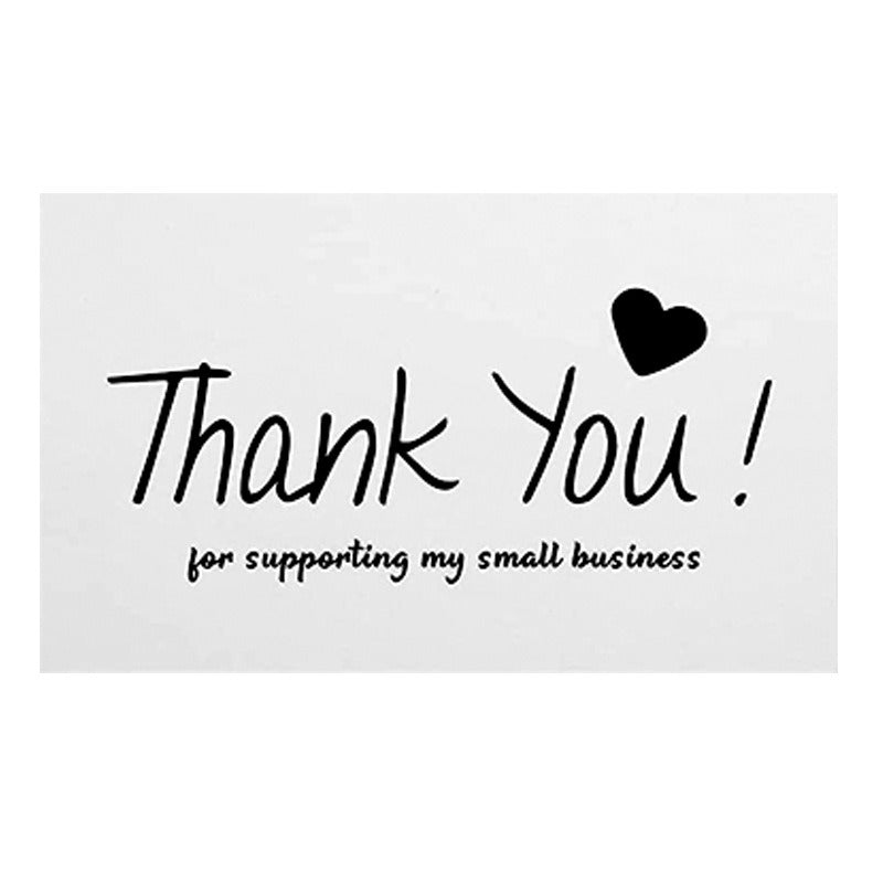 50pcs Thank You For Supporting My Small Business Cards, - 3.5''x2.1'' - Black And White Greeting Blank Cards, Recommended For Online Retailers, Small Business Owners And Local Stores