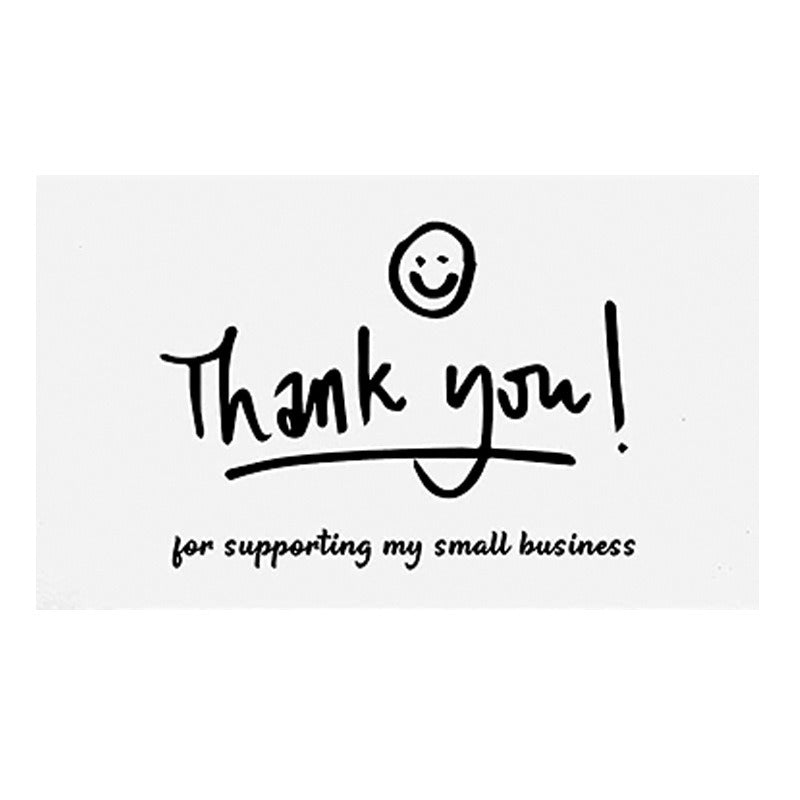 50pcs Thank You For Supporting My Small Business Cards, - 3.5''x2.1'' - Black And White Greeting Blank Cards, Recommended For Online Retailers, Small Business Owners And Local Stores