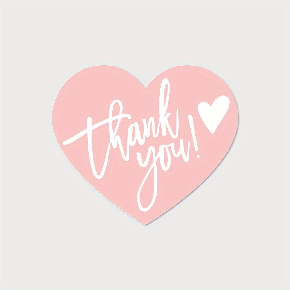 30-Pack Heart-Shape Thank You Cards, 2.8''x 2.4'' Greeting Blank Cards, Thank You For Supporting My Small Business Cards