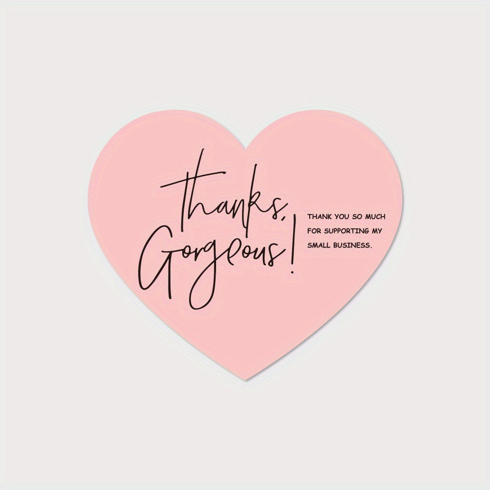 30-Pack Heart-Shape Thank You Cards, 2.8''x 2.4'' Greeting Blank Cards, Thank You For Supporting My Small Business Cards