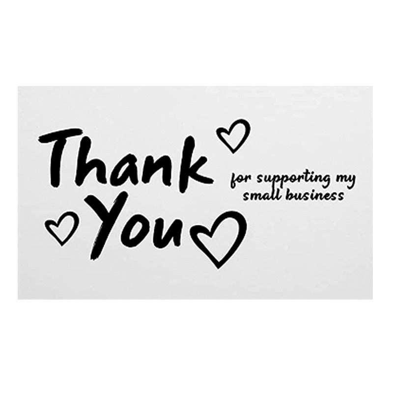 50pcs Thank You For Supporting My Small Business Cards, - 3.5''x2.1'' - Black And White Greeting Blank Cards, Recommended For Online Retailers, Small Business Owners And Local Stores