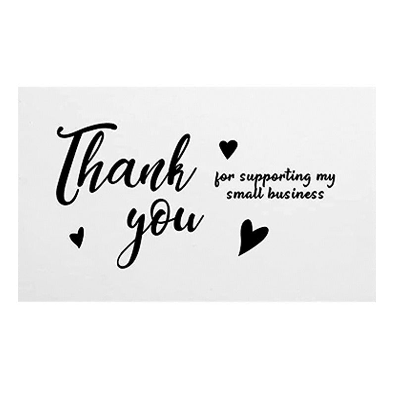 50pcs Thank You For Supporting My Small Business Cards, - 3.5''x2.1'' - Black And White Greeting Blank Cards, Recommended For Online Retailers, Small Business Owners And Local Stores