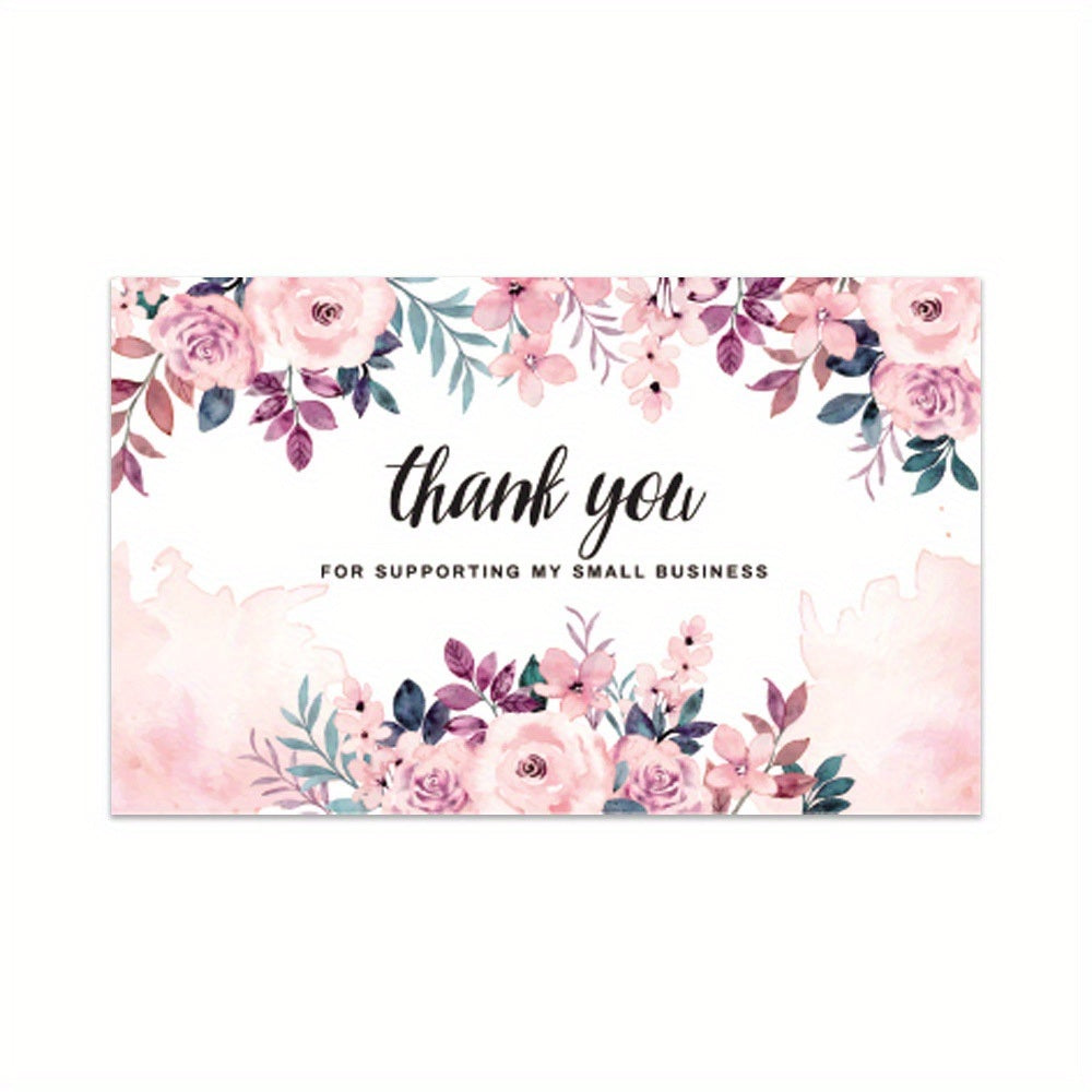 30-Pack Thank You Cards, 3.5''x 2.1'' Greeting Blank Cards, Thank You For Supporting My Small Business Cards