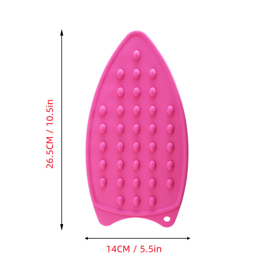 1pc Thick Silicone Heat Insulation Pad, Ironing Mat, Foldable Household Solid Color Silicone Iron Mat, Home Laundry Products