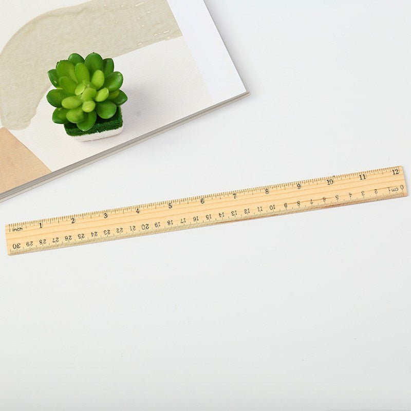 1pc Tailor Ruler Stationery Ruler Wooden Measuring Ruler