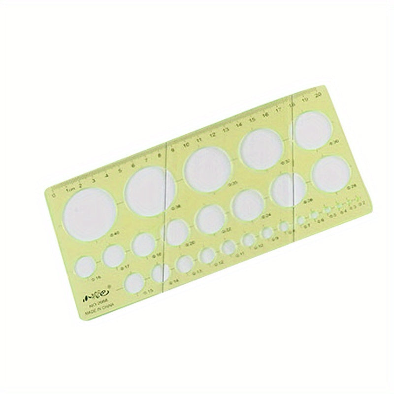 1pc Creative Plastic Transparent Drawing Square Ruler Measuring Tool Learning Stationery Drawing Template