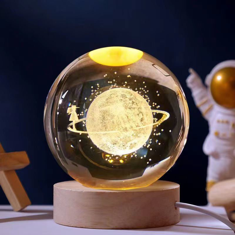 1pc Creative Crystal Ball Decoration, Desktop Night Light, Bedroom Night Light Valentine's Day Gifts Birthday Gifts