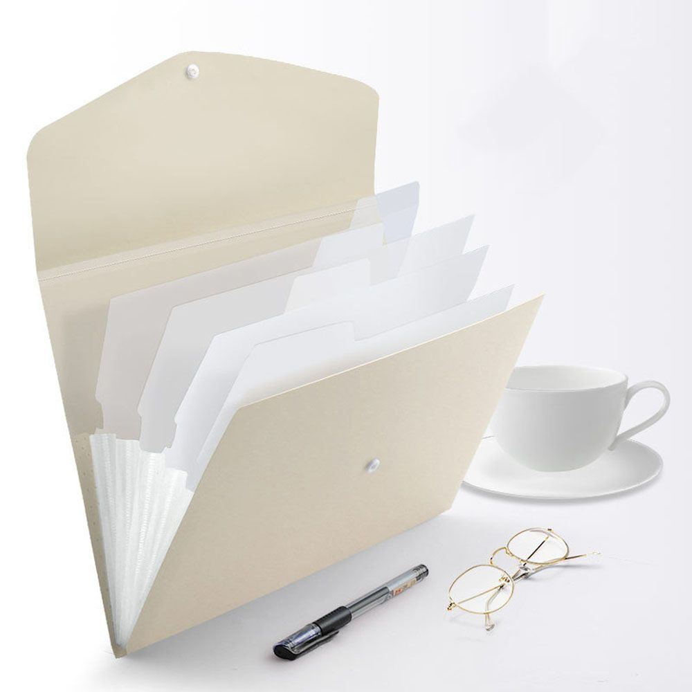 13 Grids Handheld File Folder Organ Box Bag Multi-function Organizer Storage Holder Office Document A4 Paper Folder