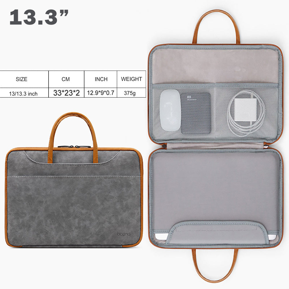 13.3/14/15.6 Inch Laptop Bag, Waterproof Sleeve Case, Men Women Briefcase With Organizer