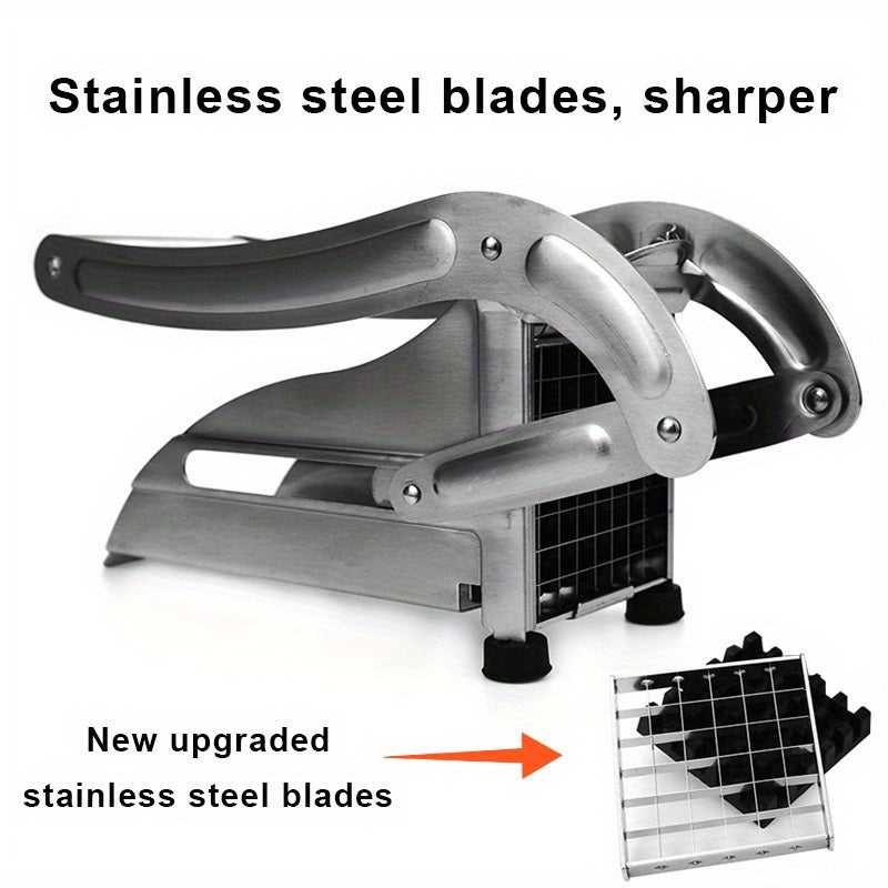 1pc French Fry Cutter, Commercial Restaurant French Fry Cutter Stainless Steel Potato Cutter Vegetable Potato Slicer With Suction Feet Cutter Potato Heavy Duty Cutter For Potatoes Carrots Cucumbers