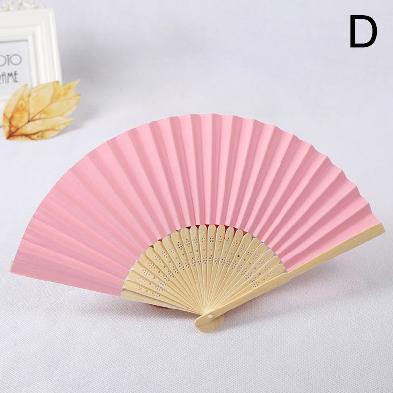 1pc Folding Fan Handheld Fans Chinese Paper Classical Hanfu Fan Solid Color Hand Fan Home Decoration Fan Chinese Fan Hand Folding Fans