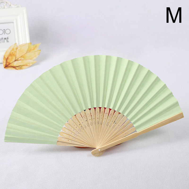 1pc Folding Fan Handheld Fans Chinese Paper Classical Hanfu Fan Solid Color Hand Fan Home Decoration Fan Chinese Fan Hand Folding Fans