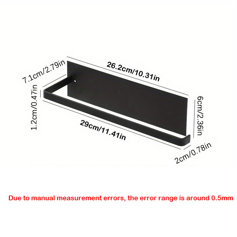 1pc Kitchen Carbon Steel Paper Towel Holder, No Punch Paper Towel Holder, Household Paper Hanger, Storage Rack 22*6*7.5cm/2.95*8.66*2.36in