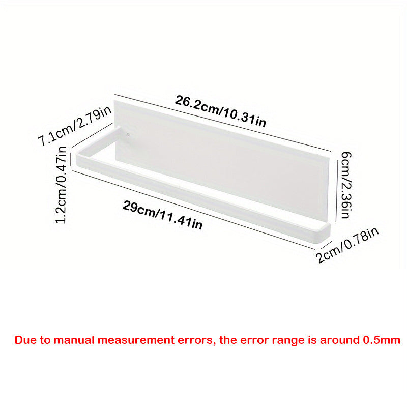 1pc Kitchen Carbon Steel Paper Towel Holder, No Punch Paper Towel Holder, Household Paper Hanger, Storage Rack 22*6*7.5cm/2.95*8.66*2.36in