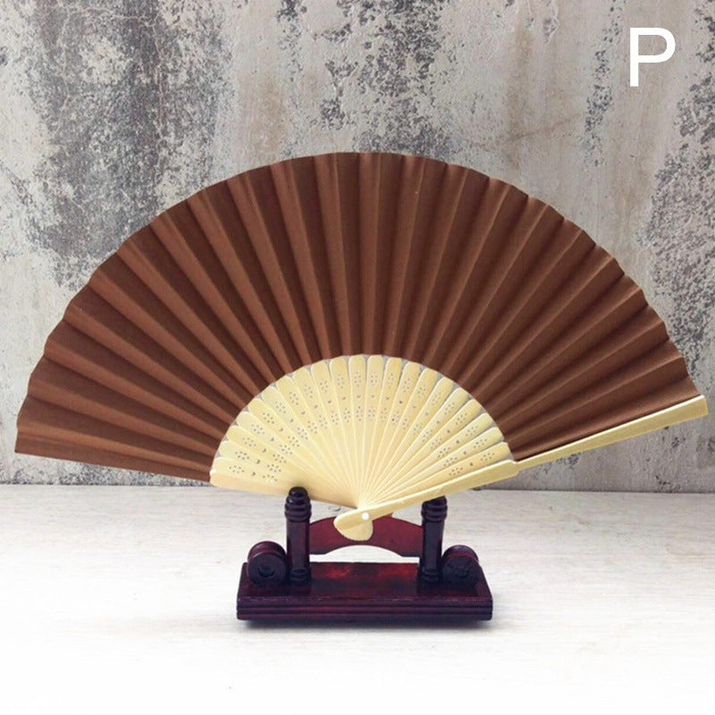 1pc Folding Fan Handheld Fans Chinese Paper Classical Hanfu Fan Solid Color Hand Fan Home Decoration Fan Chinese Fan Hand Folding Fans