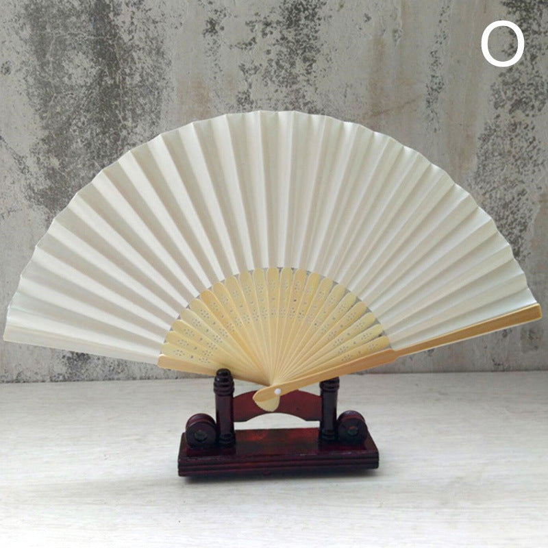 1pc Folding Fan Handheld Fans Chinese Paper Classical Hanfu Fan Solid Color Hand Fan Home Decoration Fan Chinese Fan Hand Folding Fans