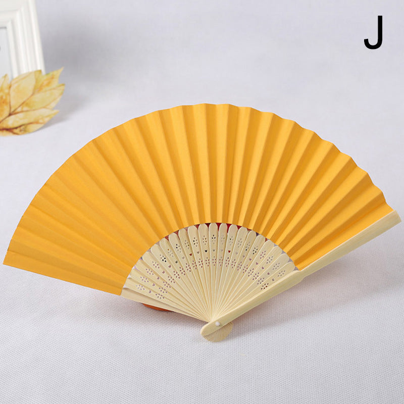 1pc Folding Fan Handheld Fans Chinese Paper Classical Hanfu Fan Solid Color Hand Fan Home Decoration Fan Chinese Fan Hand Folding Fans