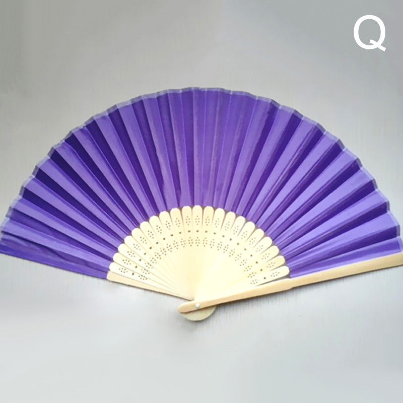 1pc Folding Fan Handheld Fans Chinese Paper Classical Hanfu Fan Solid Color Hand Fan Home Decoration Fan Chinese Fan Hand Folding Fans