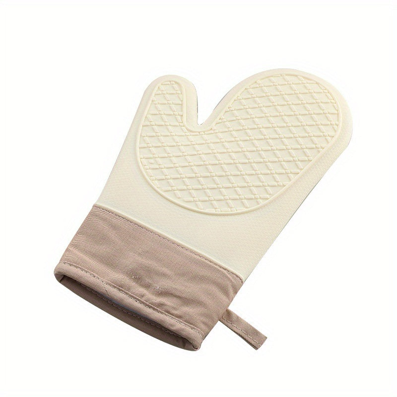 1pc Anti-scalding Gloves Heat Insulation Thickened Silicone Kitchen Oven Special Baking High Temperature Resistant Non-slip Heat-proof Microwave Oven Baking