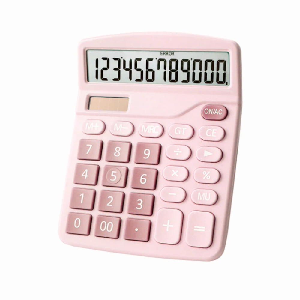 1pc Standard Function Calculator 12 -Bit Solar Dual Power Supply Calculator, With Large LCD Display