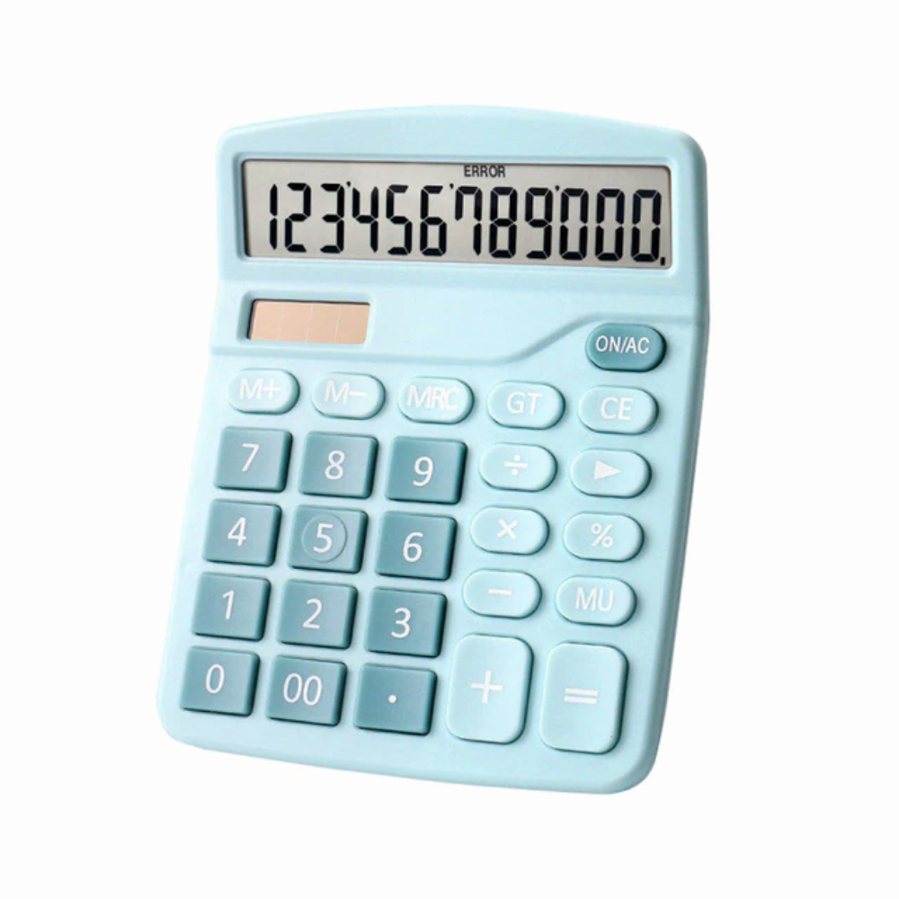 1pc Standard Function Calculator 12 -Bit Solar Dual Power Supply Calculator, With Large LCD Display