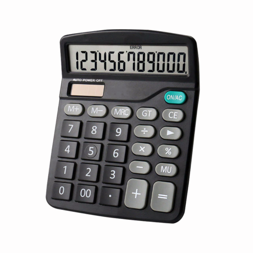 1pc Standard Function Calculator 12 -Bit Solar Dual Power Supply Calculator, With Large LCD Display