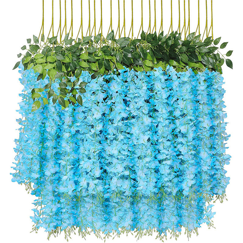 12 Packs Artificial Hanging Plants, Premium Oxidation Resistance Artificial Flower, Artificial Wisteria Plants, Artificial Plants For Home Decor Wall Decor