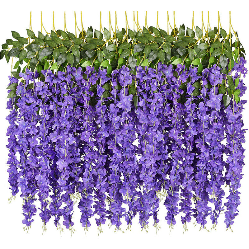 12 Packs Artificial Hanging Plants, Premium Oxidation Resistance Artificial Flower, Artificial Wisteria Plants, Artificial Plants For Home Decor Wall Decor