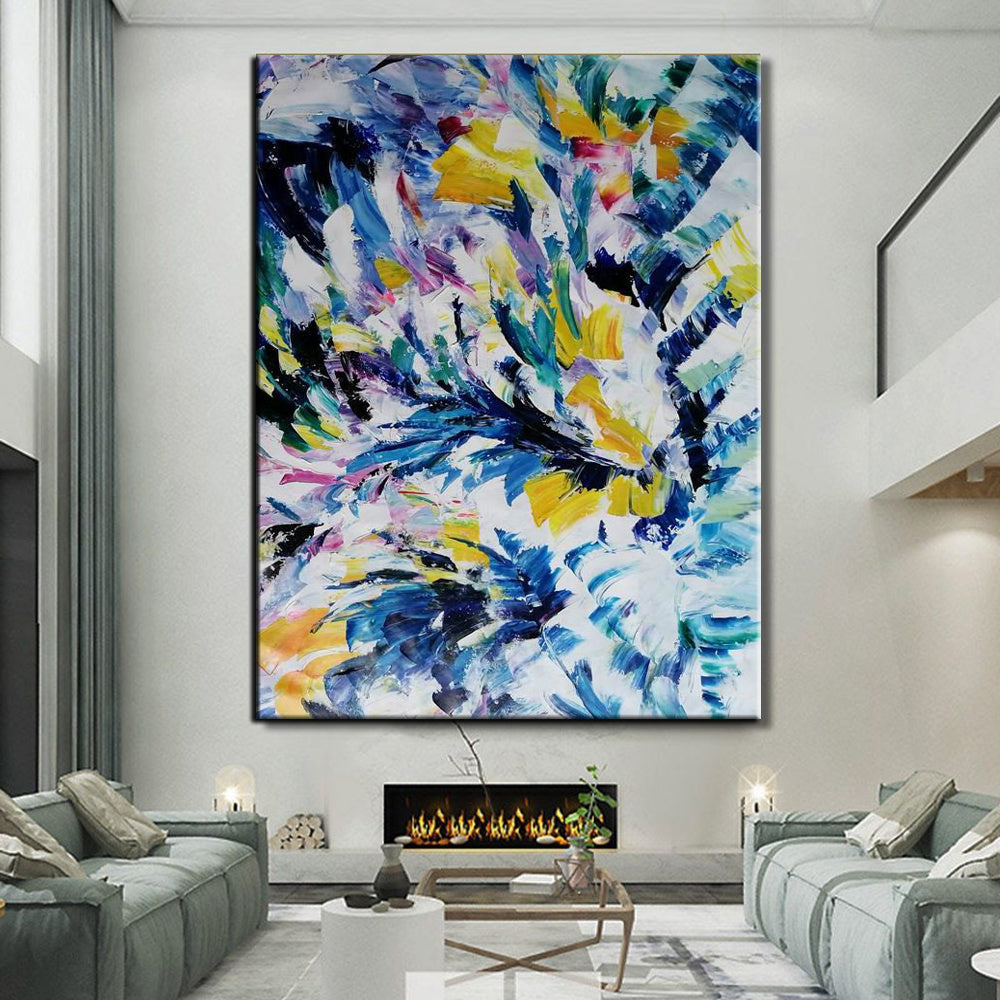 Hand Oil Pianting Original Hand Painted Canvas Art Painting Abstract Painting Large Wall Art Exta Large Canvas Uil Painting Textured Abstract Home Hallway Hall Decoration Painting