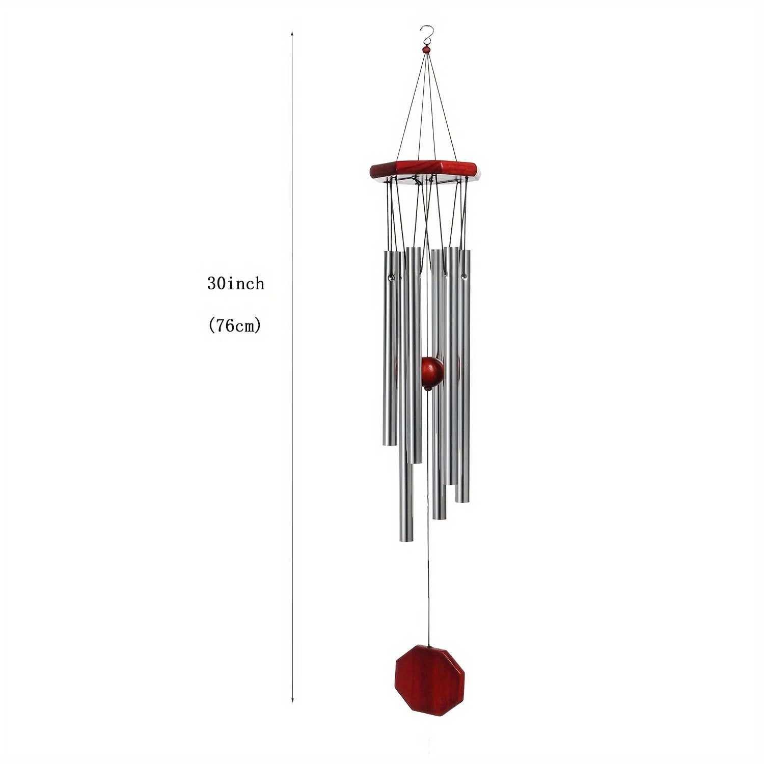 1pc Memorial Wind Chimes, Wind Chime For Outdoor With 6 Metal Tubes, Big Deep Sounds For Relaxing, Suitable For Outdoor Garden, Yard, Patio, Home Decoration, Gift