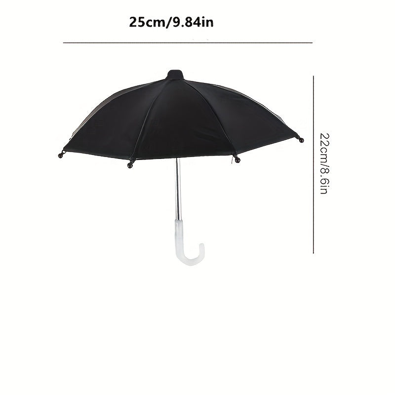 Motorcycle Bicycle Mobile Phone Holder Umbrella, Portable Waterproof Anti-permeability Mini Umbrella Smartphone Motorcycle Decoration Accessories