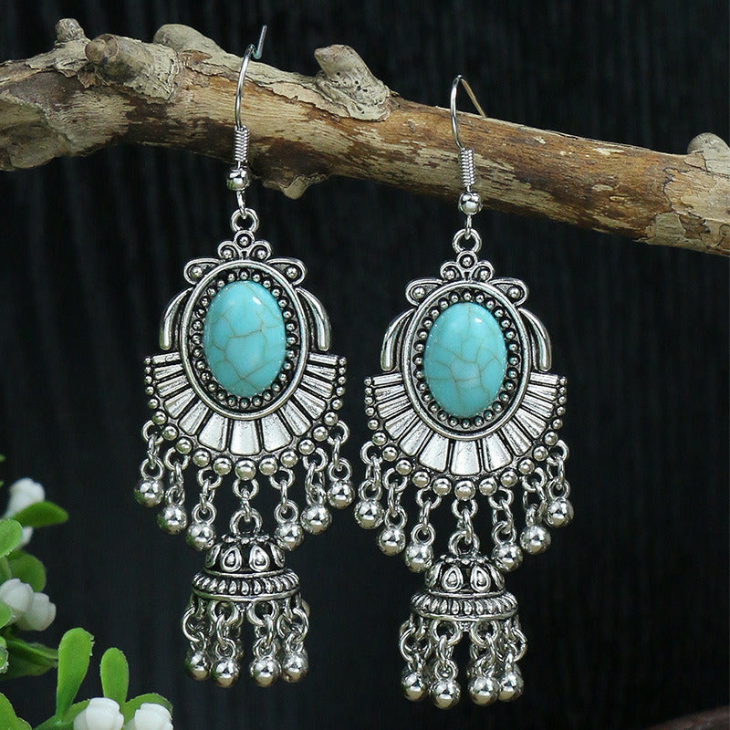 Boho Drop Vintage Drop Earrings Acrylic Turquoise Earrings Women's Elegant Jewelry Women's Accessories