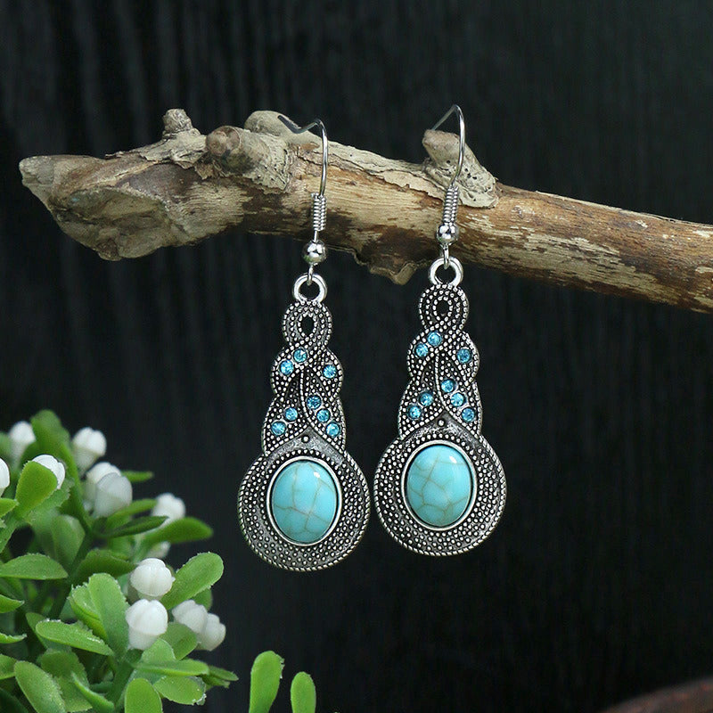 Boho Drop Vintage Drop Earrings Acrylic Turquoise Earrings Women's Elegant Jewelry Women's Accessories