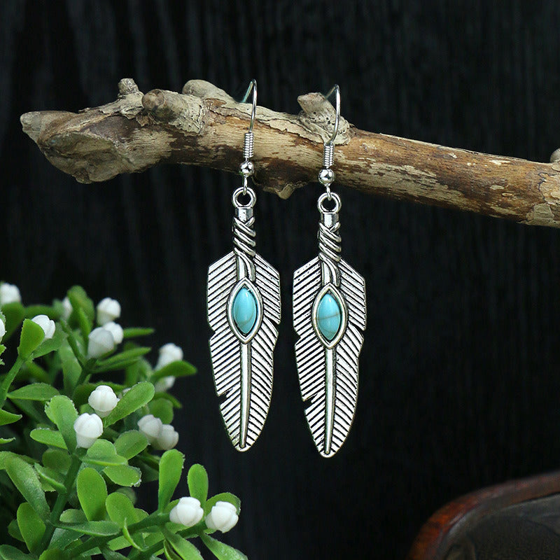 Boho Drop Vintage Drop Earrings Acrylic Turquoise Earrings Women's Elegant Jewelry Women's Accessories