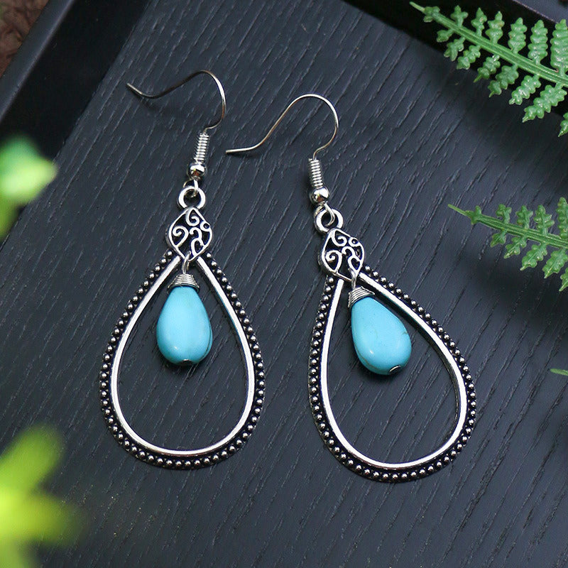 Boho Drop Vintage Drop Earrings Acrylic Turquoise Earrings Women's Elegant Jewelry Women's Accessories