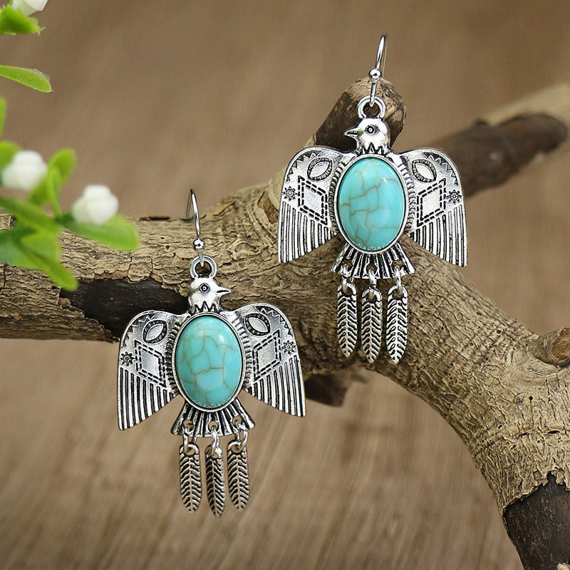 Boho Drop Vintage Drop Earrings Acrylic Turquoise Earrings Women's Elegant Jewelry Women's Accessories