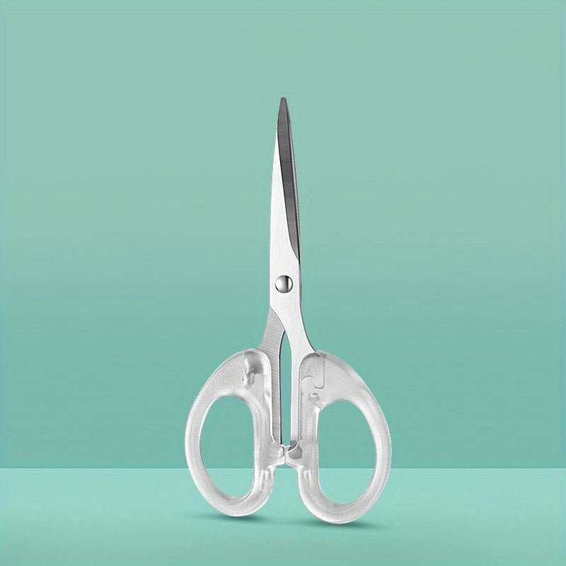 Transparent Handle Office Cutting Tools New Design Exquisite Good-looking Scissors Transparent Scissors School Student Office Multi-functional Manual Scissors For Paper Craft