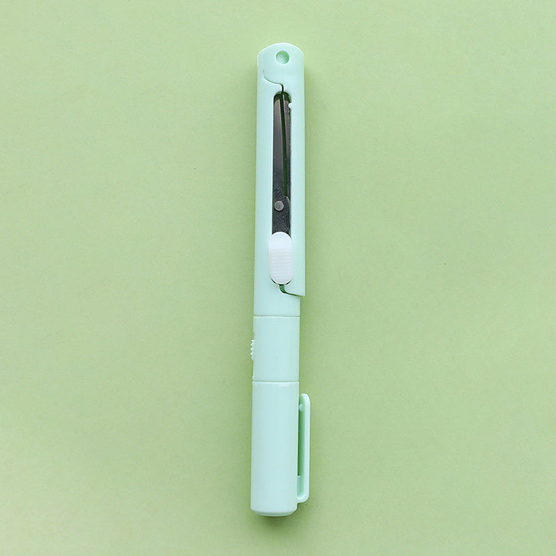 1pcs Foldable Pencil Scissors Journal Cutting Paper Cutter Student Mini Small Express Delivery Utility Knife